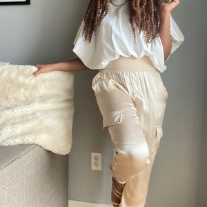 Brand New - 100% Silk Inspired Satin Joggers